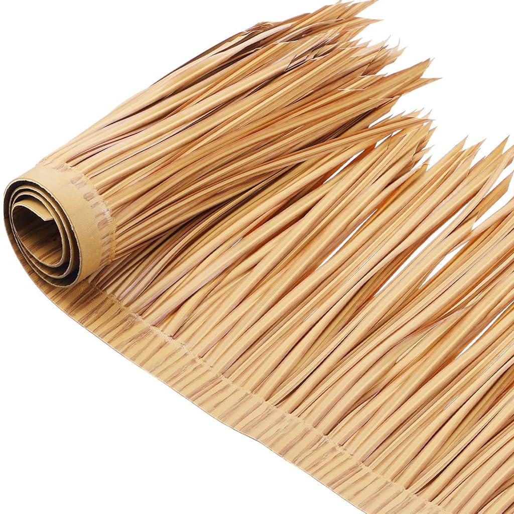 HASTHIP 3.3ft Artificial Thatch Trim for Roof Weather Resistant Yellowish Hawaii Thatch Trim Multipurpose Decorative Thatch Trim for Roof Edging, Tiki Bars, Interior Decor HASTHIP 3.3ft Artificial Thatch Trim for Roof Weather Resistant Yellowish Hawaii Thatch Trim Multipurpose Decorative Thatch Trim for Roof Edging, Tiki Bars, Interior Decor